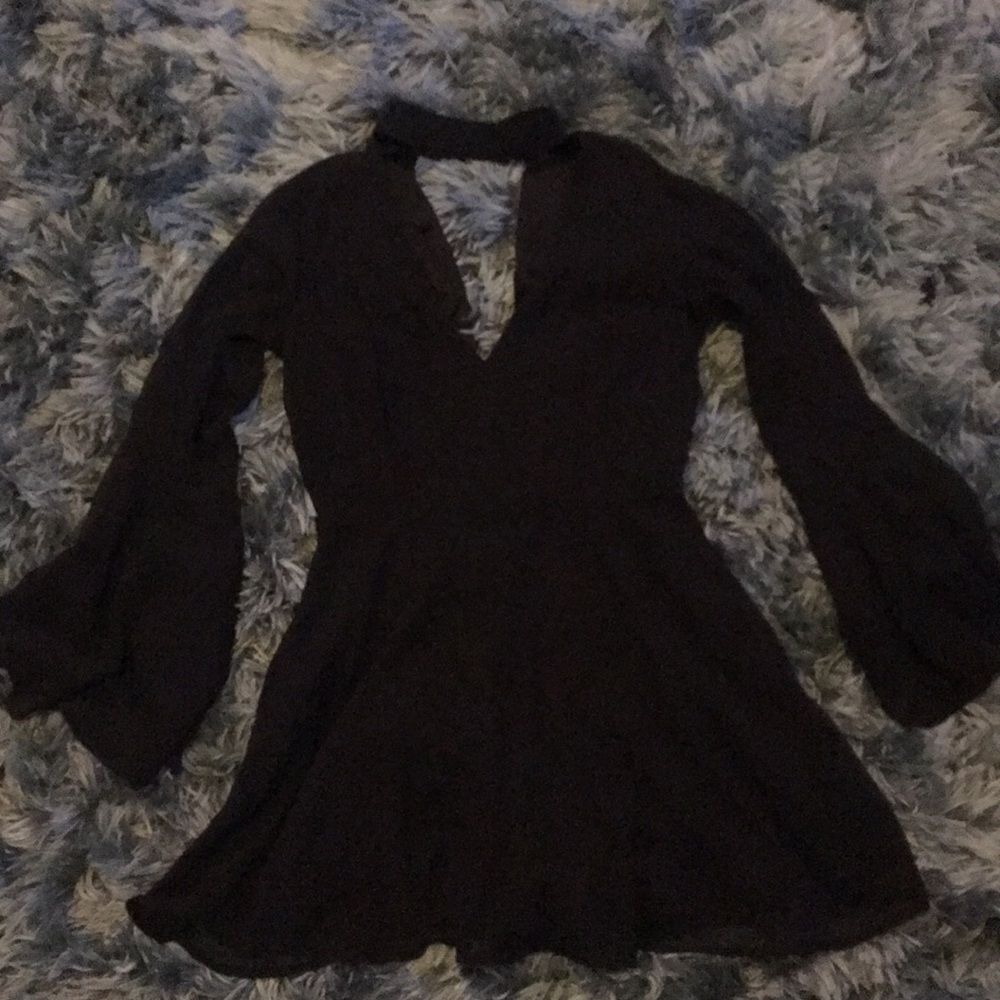 Black choker dress